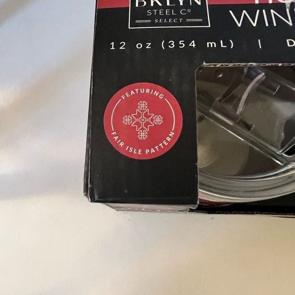 BROOKLYN STEEL CO. 12 oz Holiday Stainless Steel Wine Tumblers with Lids - Picture 5 of 12